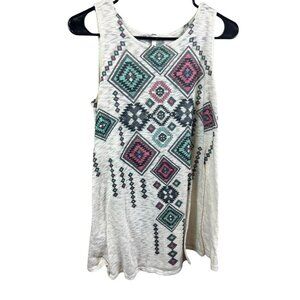 42 Pops Women's Ivory Sleeveless Top With Pockets